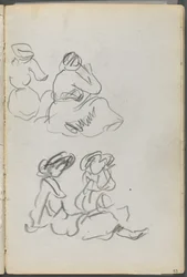 Skizzenbuch, Die Dells, Nr. 127, Seite 093: Sitzende Figuren