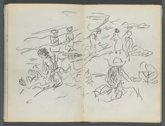 Skizzenbuch, The Dells, Nr. 127, Seite 100 & 101: Figuren am Strand