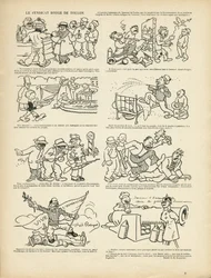 Illustration von Maurice Radiguet (1866-1941) in Le Rire, 21/12/12 - Der rote Syndikus von Toulon - Syndikalismus, Toulon