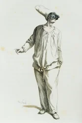 Pulcinella im Jahr 1800, von Maurice Sand