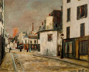 La rue de Mont Cenis im Montmartre-Viertel in Paris