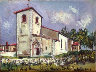 Die Kirche von St. Bernard, Ain, im Sommer
