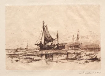 Fischerboote am Strand von Scheveningen