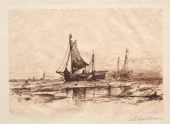 Fischerboote am Strand von Scheveningen