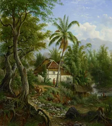 Landschaft in Niederländisch-Indien