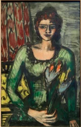 Bildnis Quappi im grünen Jumper