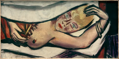 Frau im Bett