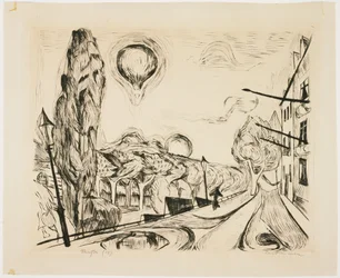 Landschaft mit Ballon