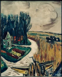 Landschaft mit Kühen