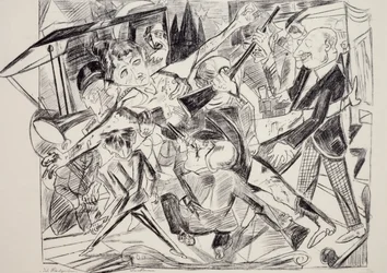 Märtyrertum, von Max Beckmann (1884-1950), Gravur. Deutschland, 20. Jahrhundert.