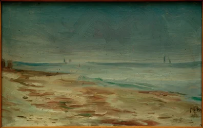 Meeresstrand, braun und grau