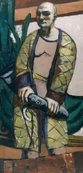 Selbstporträt mit Saxophon