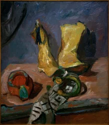 Stillleben mit gelben Stiefeln