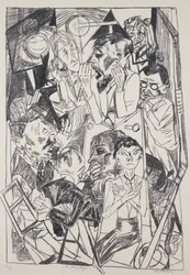Die Ideologen, von Max Beckmann (1884-1950), Gravur. Deutschland, 20. Jahrhundert.