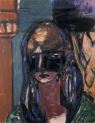 Frau mit Maske