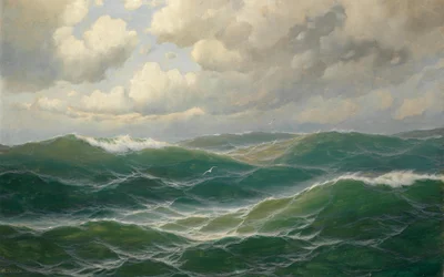 Möwen über den Wellen