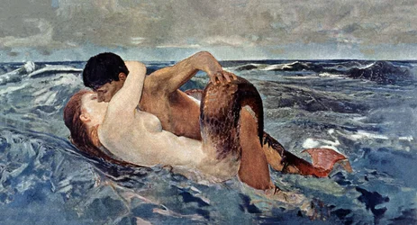 Triton und Meerjungfrau