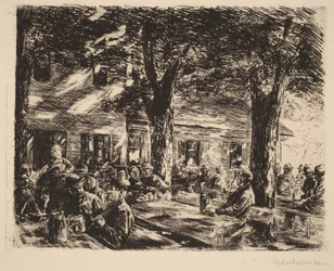 Ein Wirtsgarten in Rosenheim