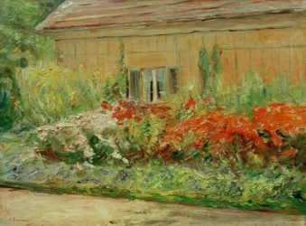 Blumenstauden am Gärtnerhäuschen nach Norden