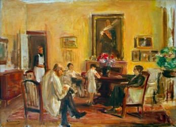 Der Künstler und seine Familie in seinem Haus am Wannsee