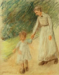 Enkelin mit Kinderfrau