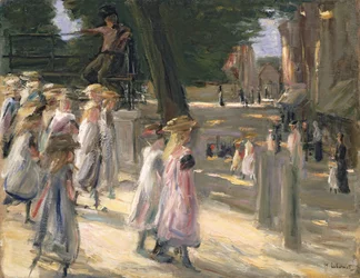 Der Weg zur Schule in Edam