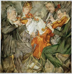 Das berühmte Rosen-Quartett. Arnold Rose, links