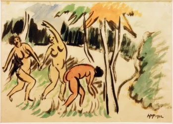Drei Frauen im Freien