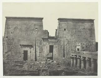 Drômos und Philônes, Großer Tempel der Isis bei Pilônes, Nubien, 1849-51, gedruckt 1852