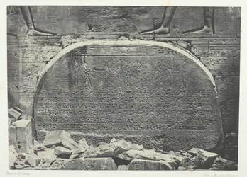 Großer Tempel der Isis in Philae, Proscynéma Akt der Anbetung, Nubien, 1849-51, gedruckt 1852