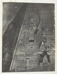 Ibsamboul, Östlicher Koloss des Großen Speos von Phre; Nubien, Tafel 103 aus dem Album "Ägypten, Nubien, Palästina und Syrien" (1852)