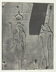 Kalabscheh, Skulpturen der hinteren Fassade des Tempels, Nubien