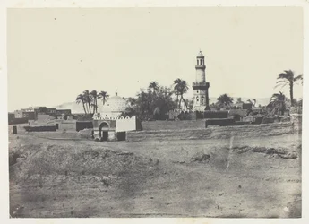 Moschee von El-Arif und Grab von Mourad-Bey, Oberägypten, Tafel 13 aus dem Album "Ägypten, Nubien, Palästina und Syrien" (1852)