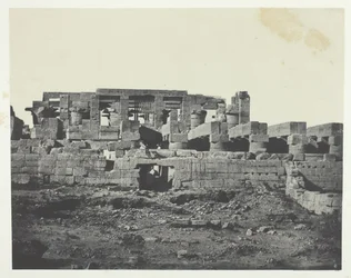 Palais de Karnak, Südlicher Eingang der Hypostylhalle, Theben, 1849-51, gedruckt 1852