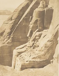 Profil des östlichen Kolosses des Tempels von Phré in Abousembil, Porträt von Ramses II.