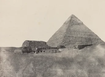 Pyramide von Chephren, Mittleres Ägypten, Tafel 10 aus dem Album „Ägypten, Nubien, Palästina und Syrien“ (1852)