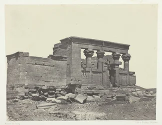 Tempel von Débôd, Parembole des Itinéraires von Antonin; Nubien, Platte 86 aus dem Album "Egypte, Nubie, Palestine et Syrie" (1852)