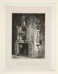 Kamin im Speisesaal, pl. 4 aus der Suite Chez Victor Hugo