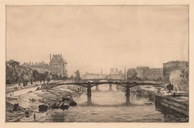 Paris, Blick von der Concorde-Brücke, 1866