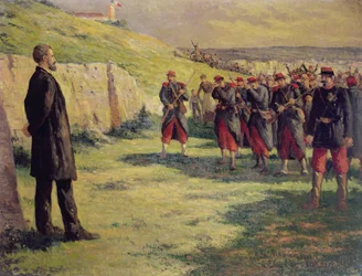 Erschießungskommando kurz vor der Erschießung von Eugene Varlin, ca. 1918