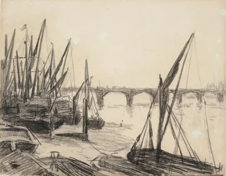 Die Themse an der Vauxhall-Brücke