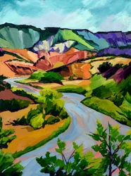 Bunte Flusslandschaft