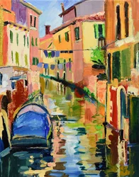 Bunter Venedig-Kanal