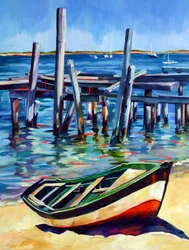 Altes Pier-Ruderboot
