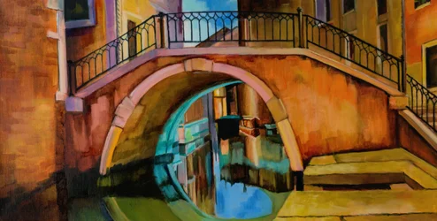 Venezianische Kanalbrücke