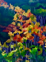 Lebendiger Herbstwald