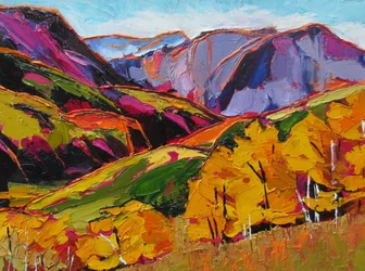Lebendige Herbstberge