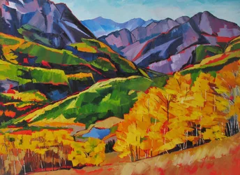 Lebendige Herbstberge