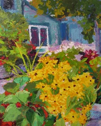 Lebendiges Gartenhäuschen