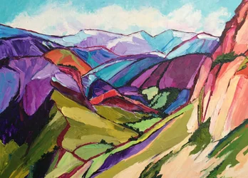 Lebendige Berglandschaft